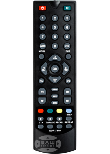 Пульти для ефірних DVB-T2 приймачів Пульт для AVEST TP-1001 (HQ) картинка