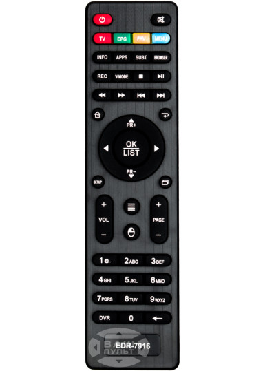 Пульти для ефірних DVB-T2 приймачів Пульт для ELECT EDR-7916 картинка