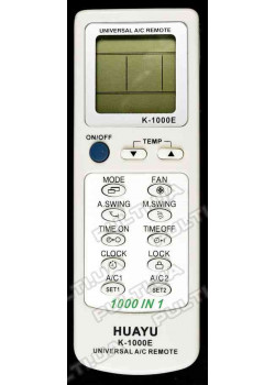  Універсальний пульт HUAYU для кондиціонера K-1000E (1000 кодів) картинка