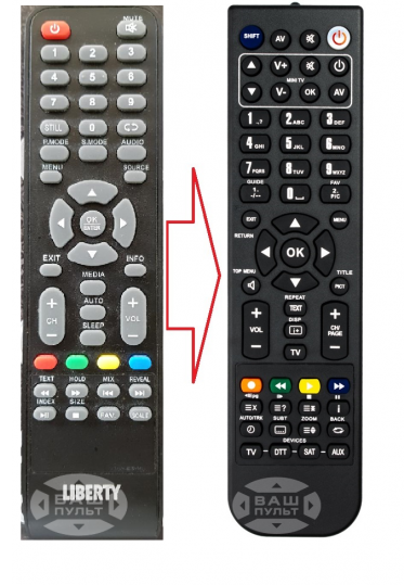 Пульти для телевізорів Пульт для LIBERTY LED TV (аналог) картинка