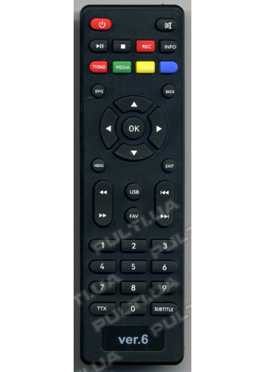 Пульти для ефірних DVB-T2 приймачів Пульт для ORIEL ПДУ-6 картинка