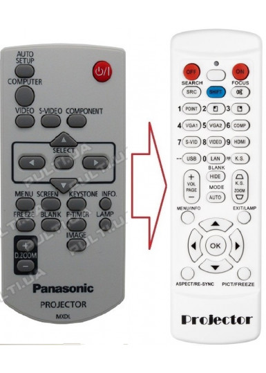 Пульти для проекторів Пульт для PANASONIC MXDL (6451051684) (аналог) картинка