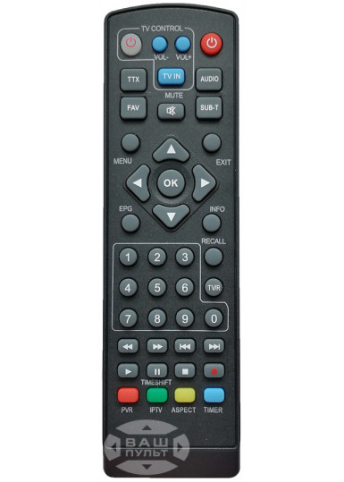Пульти для ефірних DVB-T2 приймачів Пульт до DVB-T2 тюнера TIGER T2 IPTV 6701 картинка