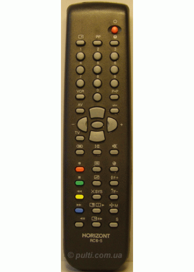 Пульты для телевизоров Пульт для ГОРИЗОНТ RC 6-5 (пластмассовые кнопки) картинка