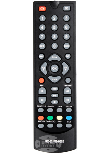 Пульти для ефірних DVB-T2 приймачів Пульт для REXANT RX-521 картинка