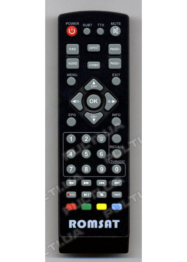 Пульти для ефірних DVB-T2 приймачів Оригінальний пульт ROMSAT T2050 картинка