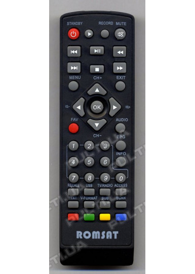 Пульти для ефірних DVB-T2 приймачів Оригінальний пульт ROMSAT ULTRA картинка