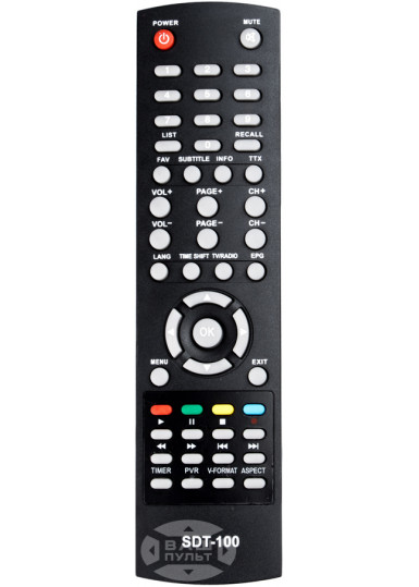 Пульти для ефірних DVB-T2 приймачів Пульт для SUPRA SDT-100 картинка