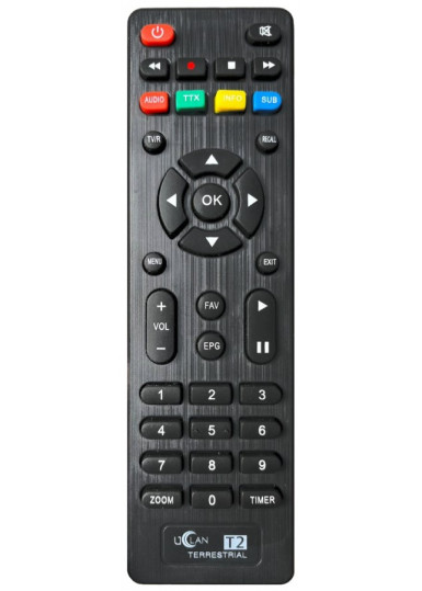 Пульти для ефірних DVB-T2 приймачів Пульт до UCLAN 6701T2 картинка