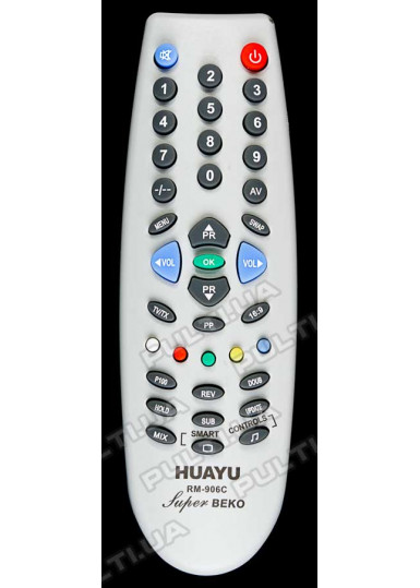 Пульти для телевізорів Універсальний пульт HUAYU для BEKO RM-906C (2 коду) картинка