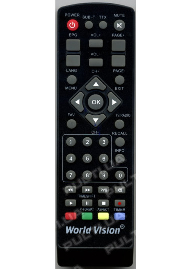 Пульти для ефірних DVB-T2 приймачів Оригінальний пульт WORLD VISION T34 картинка